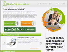 Tablet Screenshot of bezpecnyinternet.sk